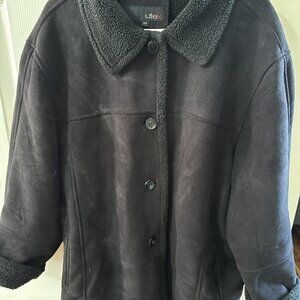 Winter coat, black, 3X